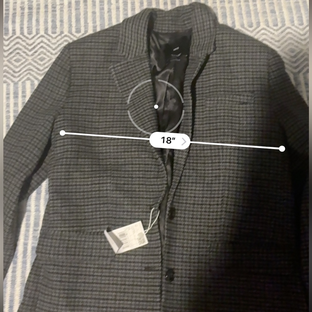 NWT Mango Charcoal Checkered Blazer - Picture 6 of 6
